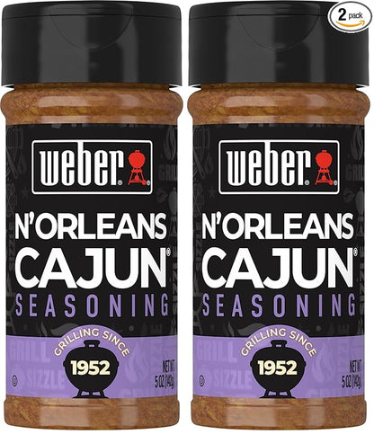 Weber N'Orleans Cajun Seasoning, 5 Ounce Shaker (Pack of 2)