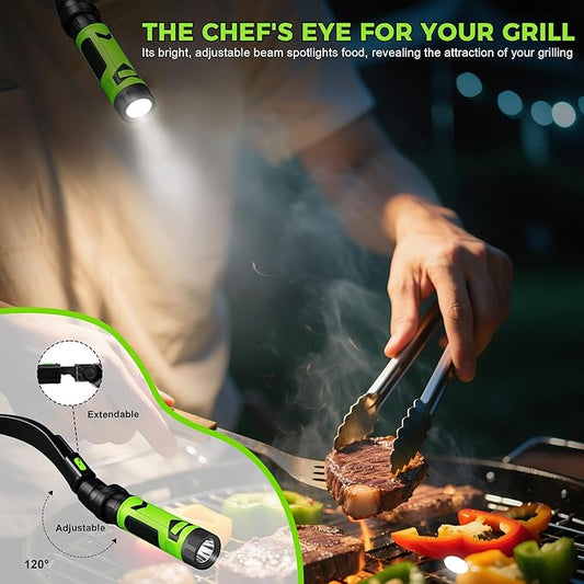 Grill Light for Outdoor Barbecue Grilling Accessories, Magnetic Bright LED Night BBQ Lighting Traeger Pit Boss Smoker Blackstone Griddle Accessories, Gifts for Men Dad Husband Grill Master