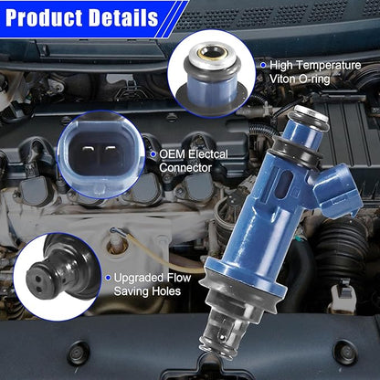 6PCS Fuel Injectors FJ333 for Toyota Avalon Camry Highlander Sienna Solara 3.0L V6 1998-2004 for Lexus ES300 RX300 Replacement 23250-0A010