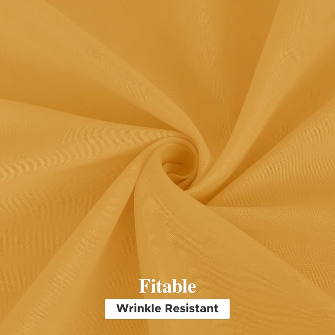 Fitable 6 Pack Gold Tablecloths for Rectangle Tables, 90 x 156 Inch | Wrinkle & Stain Resistant, Washable Polyester Fabric, For Wedding Party Banquet Formal Events Fall Thanksgiving Harvest