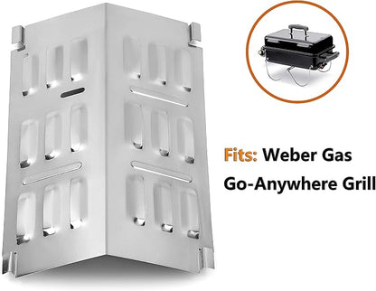 Stainless Steel Grill Flavorizer Bar Replacement for Weber 9201 and Gas Go-Anywhere Grill, Grill Heat Shield for Weber Go-Anywhere Gas Grills