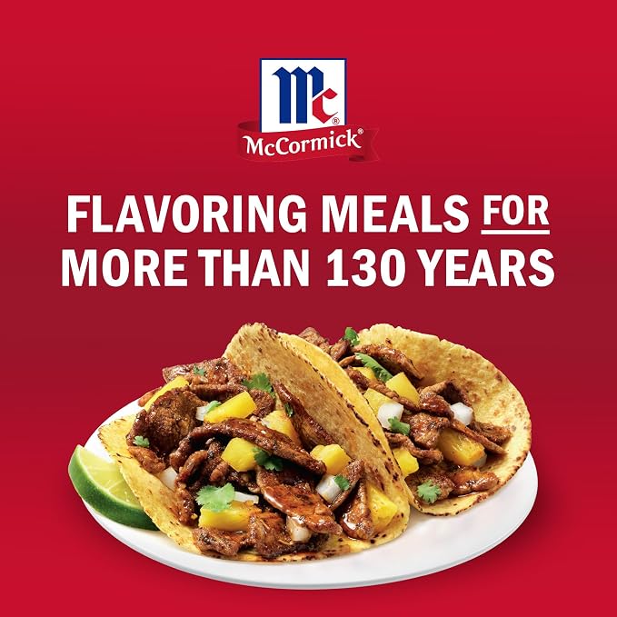 McCormick Seasoning Mix, Al Pastor, Smoky, Tangy & Savory Al Pastor for Tacos, Rice Bowls & Burritos, Ready to Serve In 20 Minutes, 0.75 oz (Pack of 12)