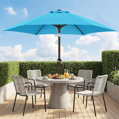ABCCANOPY 7.5FT Patio Umbrella Outdoor 6 RibsTable Umbrella | Fade & UV Resistant Fabric,6 Fiberglass Ribs,Smooth Crank System,Wind Resistance,Great for Patio,Backyard,Garden,Deck
