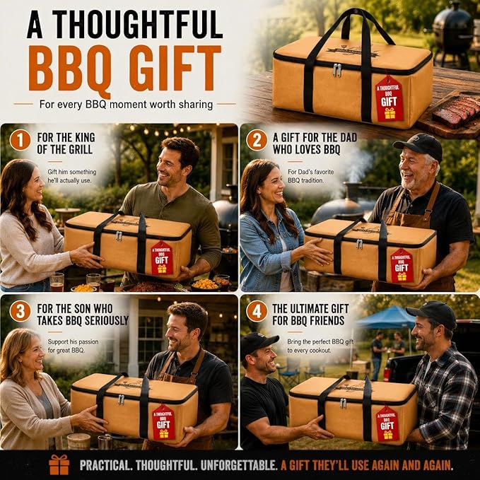 21" BBQ Blanket for Resting Meat,Leak-Proof Insulated Meat Resting Bag,Portable BBQ Resting Bag for Brisket/Beef/Pork Shoulder/Turkey,Barbecue Tool Gifts for Men (Tan)