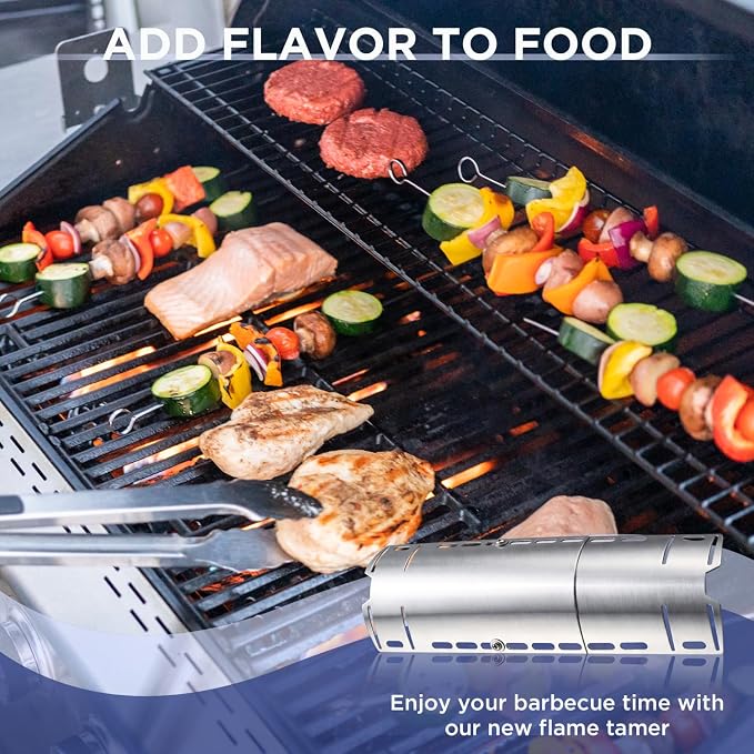 Universal Adjustable Grill Heat Plates, Heat Tents, Flame Tamer Burner Covers, Heavy Duty Heat Plate Shield, Stainless Steel Grill Replacement Parts, Extends from 12" up to 18" L, 4 Pack