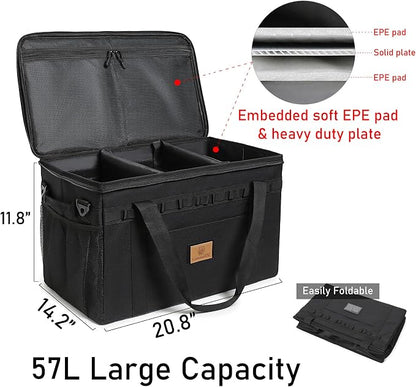 Tactical Camping Storage Bag Utility Tote Bag Camping Kitchen Organizer with Axe Holder & Shoulder Strap