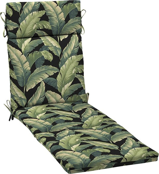 Arden Outdoor Chaise Cushion, 21 in x 72 in, Weather-Proof, Rain-Proof, Fade Resistant Patio Cushion for Chaise Lounger Onyx Cebu | Lounge Cushion, Weather-Proof, Rain-Proof, Fade Resistant for Chaise Lounger, Mold and Mildew Resistant