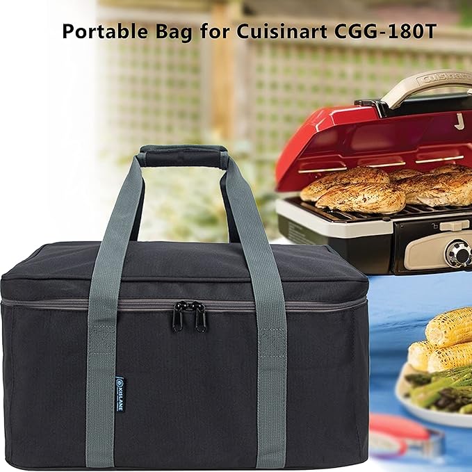 Carrying Bag for Cuisinart CGG-180T Grill, Portable Outdoor Gourmet Grill Storage Bag (Black)