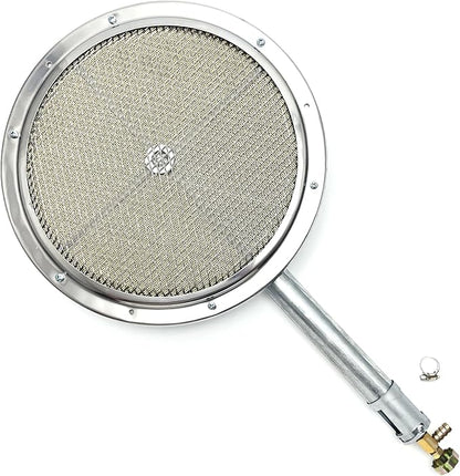 12" Outdoor Oven BBQ Infrared Searing Burner and Burner Valve, Round Ceramic Baking Burner for Turkey Fryer Burners, Outdoor Cooking, Fire Pit for DIY Grill setups