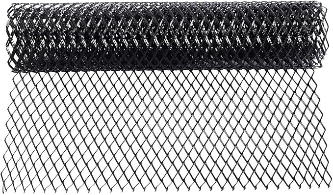 AggAuto Universal 40"x13" Car Grill Mesh 8x16mm Rhombic Hole Black | Aluminum Alloy Automotive Grille Insert Bumper, One of the Most Multifunctional Shape Grids 100x33cm