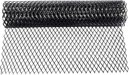 AggAuto Universal 40"x13" Car Grill Mesh 8x16mm Rhombic Hole Black | Aluminum Alloy Automotive Grille Insert Bumper, One of the Most Multifunctional Shape Grids 100x33cm