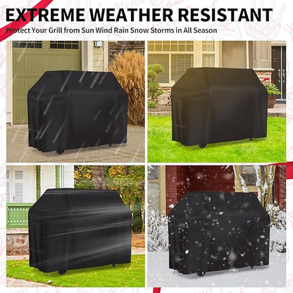 NEXCOVER 58 Inch Heavy Duty Waterproof BBQ Cover for Weber Genesis II, II LX & 300 Series Gas Grills, Weather & Fade Resistant, Black