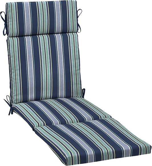 Arden Outdoor Chaise Cushion, 21x72, Blue Stripe