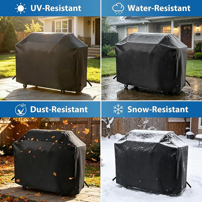 54 Inch Gas Grill Cover for Monument Mesa 400 4-Burner Grill, Waterproof | Fits Monument Mesa 400, 25392, 24633, 35633, 24367, 41847NG & M415BZ 4-Burner Gas Grills, Heavy Duty 600D Outdoor Cover