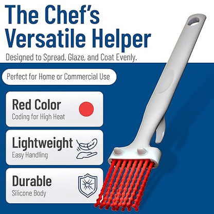 CFS 4040305 Silicone Basting Brush with Hook, 2", Red (Case of 12)