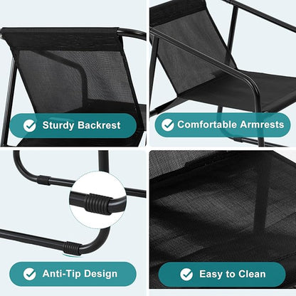 DUMOS 4 Piece Patio Furniture Set，Outdoor Patio Furniture Set with Table, Patio Sectional Bistro Sets for Lawn, Garden, Balcony, Poolside