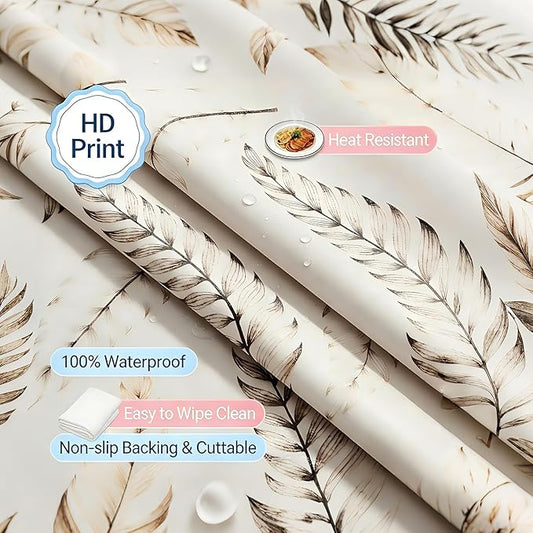 Vinyl Spring Table Cloth Rectangle, Heavy Duty Table Cover Oil Proof & Waterproof Non-Slip, Heat Resistant Tablecloth for Outdoor Indoor, Easy Clean Wipeable Table Protector for Kitchen 55" X 78"