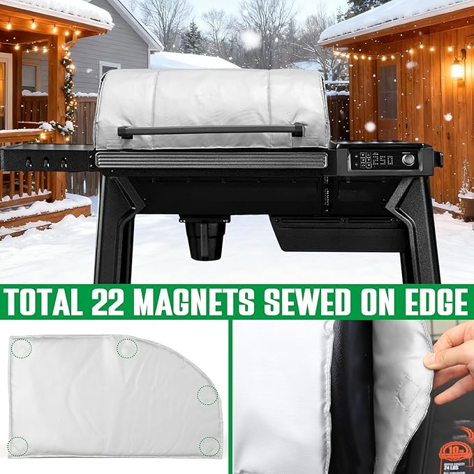 Grill Insulated Blanket for Traeger Woodridge Pro Smoker Cover Thermal Insulation Replacement Parts Insulator Wood Pellet Grills BBQ Winter Accessory