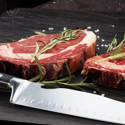 Dalstrong BBQ Pitmaster Meat Knife - 8 inch - Gladiator Series Elite - Forged High Carbon German Steel - Forked Tip & Bottle Opener - G10 Handle - Slicing Kitchen Knife - NSF Certified