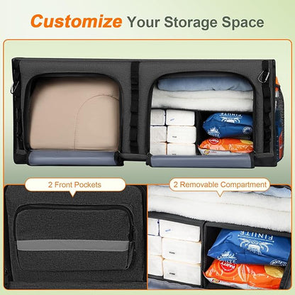 36" RV Overhead Soft-Sided Storage Cabinet, RV Organizer Storage Cabinet Compatible with Mercedes-Benz Sprinter, Ford Transit & RAM Promaster Vans, Black