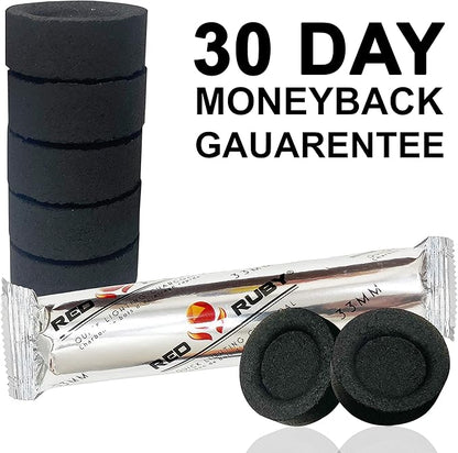 Coal Disks for Incense - Pack of 100 Coal Briquettes - 10 Rolls of 10 Tablets - Quicklighting - Slow Burning