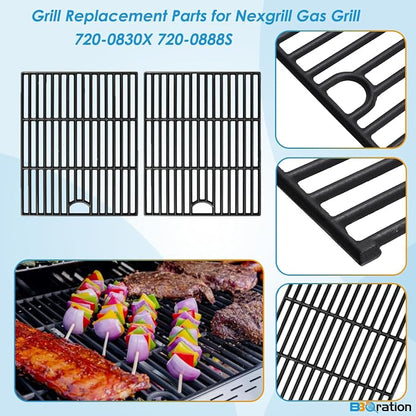 Replacement Parts Kit for Nexgrill 5-Burner 720-0888S 720-0888N 720-0888, 4-Burner 720-0830H 720-0830, Grill Heat Shield and Cooking Grate Kit for Nexgrill Replacement Parts