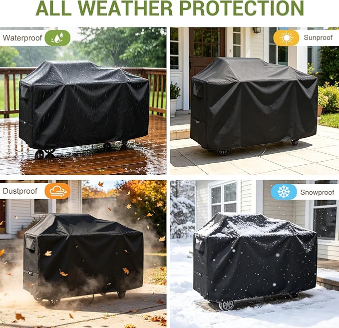 66 Inch Grill Cover for Royal-Gourme-t ZH3004H 3-in-1, Outdoor Waterproof Cover for BBQ Propane Gas Grill and Pizza Oven Combo with Side Burner- 66x25x44 in
