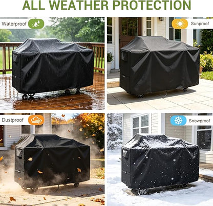 66 Inch Grill Cover for Royal-Gourme-t ZH3004H 3-in-1, Outdoor Waterproof Cover for BBQ Propane Gas Grill and Pizza Oven Combo with Side Burner- 66x25x44 in