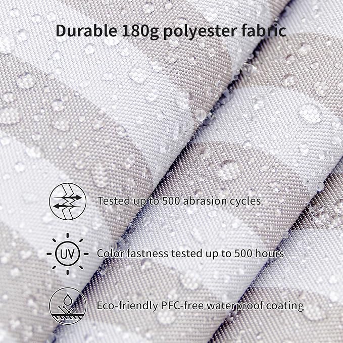 9FT/10FT Wood Patio Umbrella, Large Outdoor Table Pool Umbrella | 205G Olefin/180G Polyester Fabric, Push-Pull Operation Market Umbrella, 8 Rib Vented Canopy, Ideal for Patio, Backyard