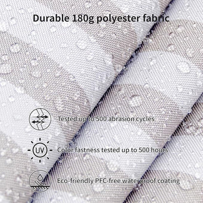 9FT/10FT Wood Patio Umbrella, Large Outdoor Table Pool Umbrella | 205G Olefin/180G Polyester Fabric, Push-Pull Operation Market Umbrella, 8 Rib Vented Canopy, Ideal for Patio, Backyard
