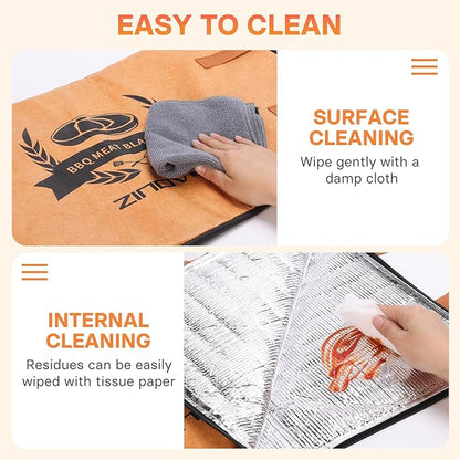 Zinovo 21” BBQ Blanket For Resting Meat, Insulated Meat Resting Bag,Smoker Accessories For Outdoor Grill with Wide Mouth Anniversary/Christmas Gifts for Men,Dad Birthday Gift