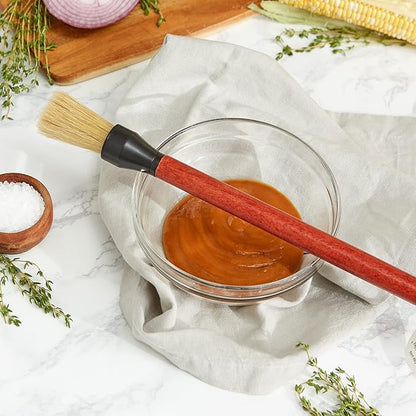 RSVP International (BQ-BST) BBQ Basting Brush, 10.5" | Baste Meats & Veggies | All Natural Bristles & Rosewood Handle | Grilling & Marinating