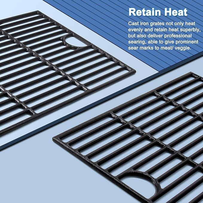 Replacement Parts for Nexgrill 720-0888S 720-0888N 720-0888, 5 Flame Tamers and Grill Grates for Nexgrill 720-0888N 720-0888 720-0888S 5 Burner Gas Grill Models