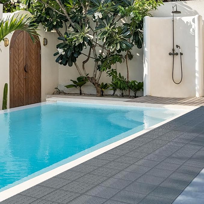 Non Slip Drainage Flooring Mat, 3 x10 Ft 0.22'' Thick Pool Flooring Mat, PVC, Anti-Slip Commercial Kitchen Mat, Ideal Entry Way Doormat for Home,Pools,Bathroom,Garden,Kitchen,Indoor Outdoor Wet Area