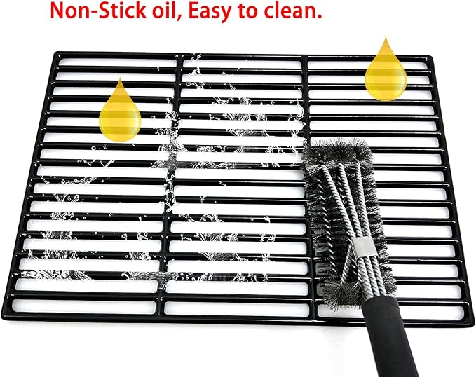 DC103 Cast Iron Cooking grid Porcelain Coated 11 3/4 x 16 15/16" fits for Brinkmann 810-2500, 810-2500-0, Pro Series 2500/2600, Grill Chefs, Grill Zone and other Gas Grills, Set of 2