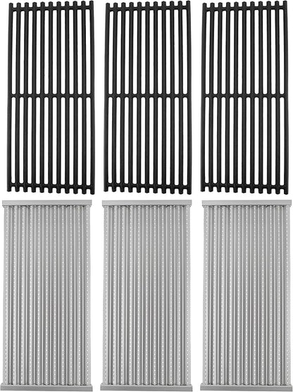 Cast Iron Grill Grates and Stainless Steel Emitter Plates for Charbroil Commercial Infrared 3 Burner 463242516 463242515 466242515 466242615 463243016 463367516 463367016 466242516 463342620