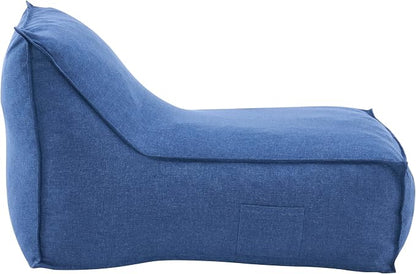 Christopher Knight Home Venny 48" L Outdoor Bean Bag Chair Set of 2, Fabric Bean Bag Chair for Adults and Kids, Indoor/Outdoor Sun Lounger, Patio Lounge Chair Set of 2, Navy Blue