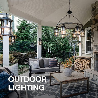 Hinkley Winthrope Medium Outdoor Wall Mount Lantern, Black Finish