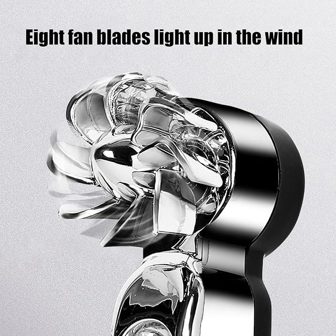 Wind Power Led Lights Waterproof Decorative Adjustable | 2 Pieces Wind Powered LED Vehicle Daytime Lights for Trucks SUV Motorcycle Bike Auto Travel Road Trips Camping Outdoor