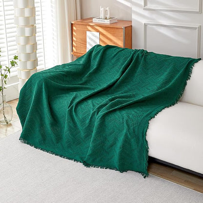 AIVIA Armless Loveseat Cover Sheet Blanket, Anti Slip Throw Cushion Covers for 2 Seater Armless Couches, Love-Seat Furniture Decor Slipcovers Protector for Dogs Cats (71” x 91” Blackish Green)