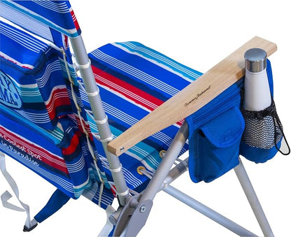 Tommy Bahama Hi-Boy 17" Seat Height 4-Position Lace-Up Suspension Folding Beach Backpack Chair