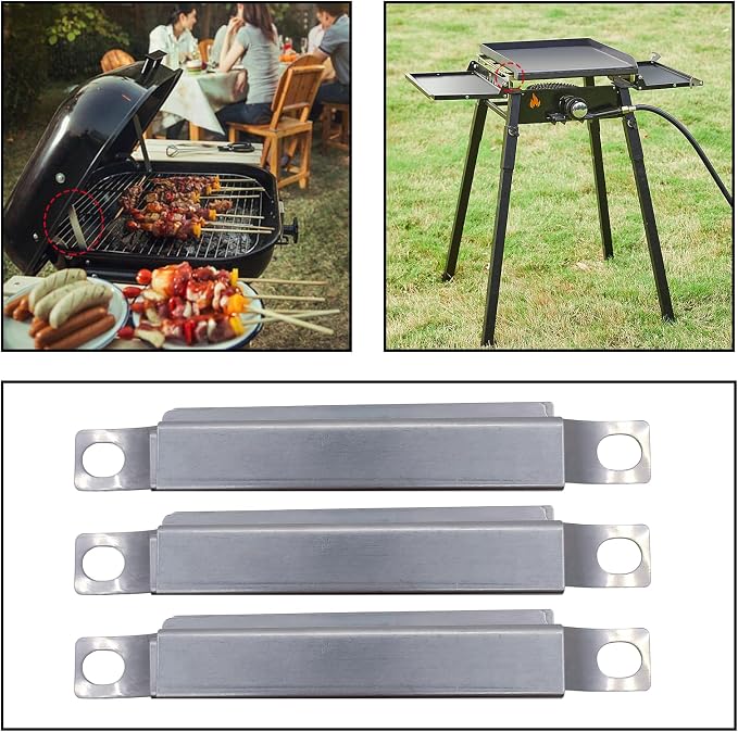 3-Pack Stainless Steel Crossover Tube | KC624 Replacement Part, Fits Charbroil & Kenmore Grills, Rust-Resistant