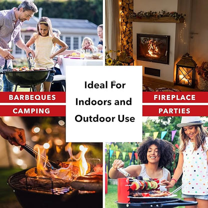 Sterno Charcoal Lighter Fluid, Fire Starter Gel for Pellet Stoves, BBQ Grilling, Campfire, Ethanol Clean Burning Instant Flame - Ultra-Concentrated, All-Weather for Indoor & Outdoor - 3-Pack, 16oz