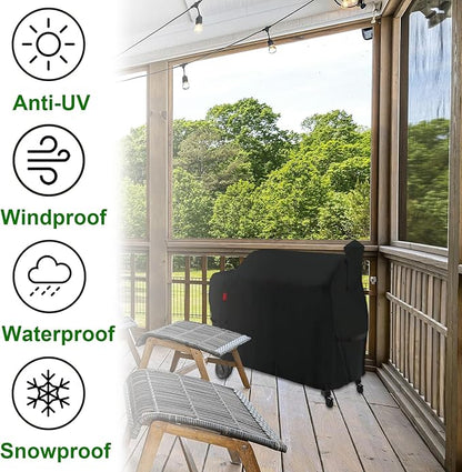 Grill Cover Fits Traeger Pro 575 & Pro 22 (TFB82KLF, TFB57KCL, TFB30KLF, TFB29BKLF) Electric Grill and Smoker,Compared to Traeger BAC503, Cover Geny Outdoor Heavy Duty Waterproof BBQ Grill Cover