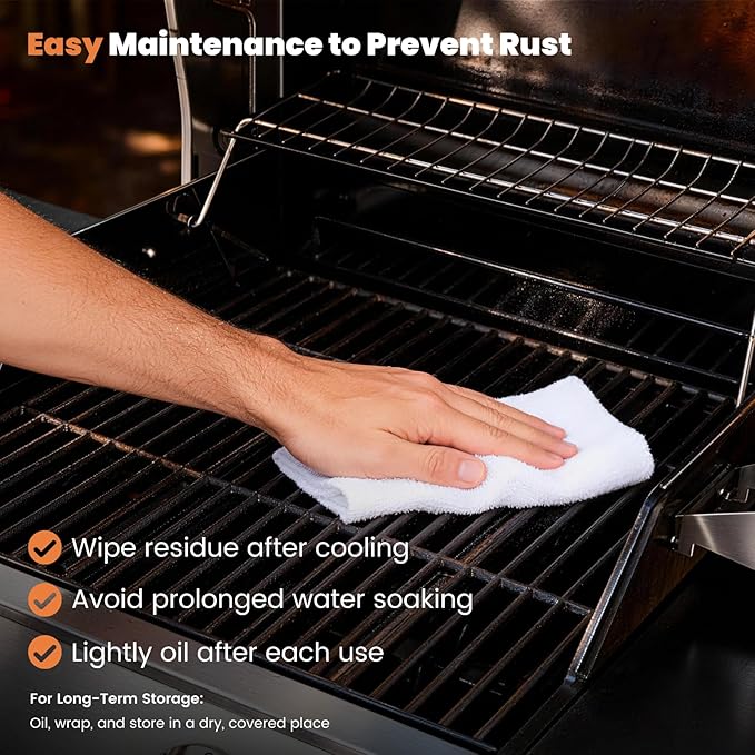 18" Cast Iron Grill Grates - Replacement for Charbroil Performance Series 2 Buner Gas Grill (463625217/463625219/463673017/463673517/463673519) | Fits G470-0003-W1/G470-0002-W1