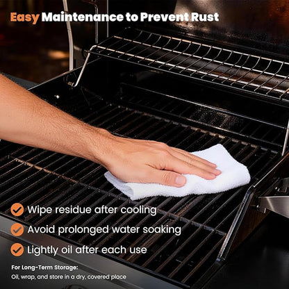 18" Cast Iron Grill Grates - Replacement for Charbroil Performance Series 2 Buner Gas Grill (463625217/463625219/463673017/463673517/463673519) | Fits G470-0003-W1/G470-0002-W1