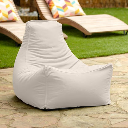 Jaxx Juniper Outdoor Bean Bag Patio Chair & Poolside Lounge, White