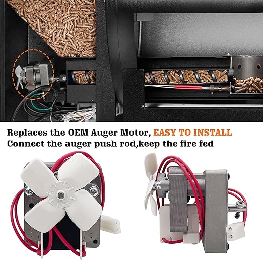YAOAWE 2.0 RPM Auger Motor Replacement Parts for Pit Boss, Traeger Wood Pellet Grills and Camp Chef Smoker, 120V 60Hz (Except PTG)