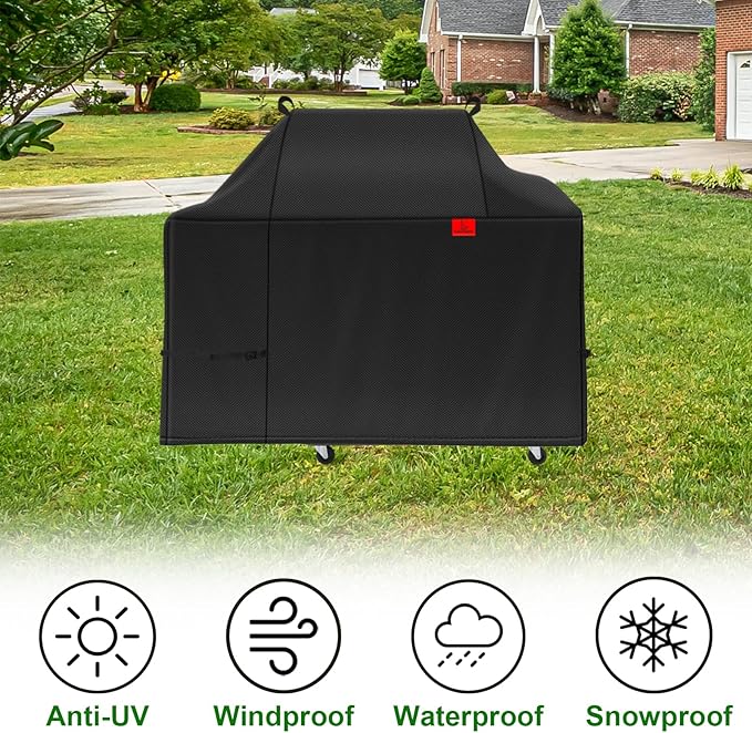 Grill Cover Fits Traeger Timberline Wood Pellet Grill (TBB86RLG),Outdoor Full-Length Heavy Duty Waterproof 600D BBQ Cover, Compared to Traeger BAC638 65" D x 29" W x 47" H