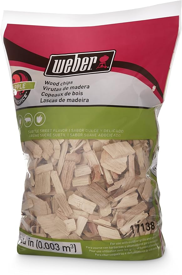 Weber Apple Wood Chips, 2 lb, Pack of 2 | For Grilling and Smoking